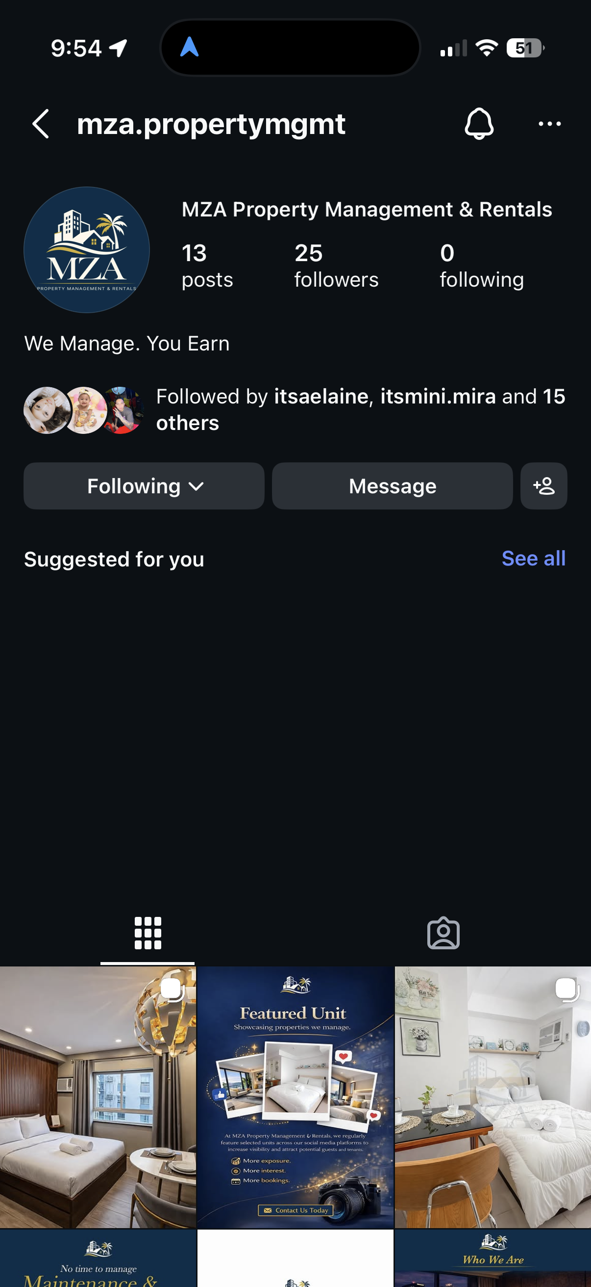 MZA Property Instagram